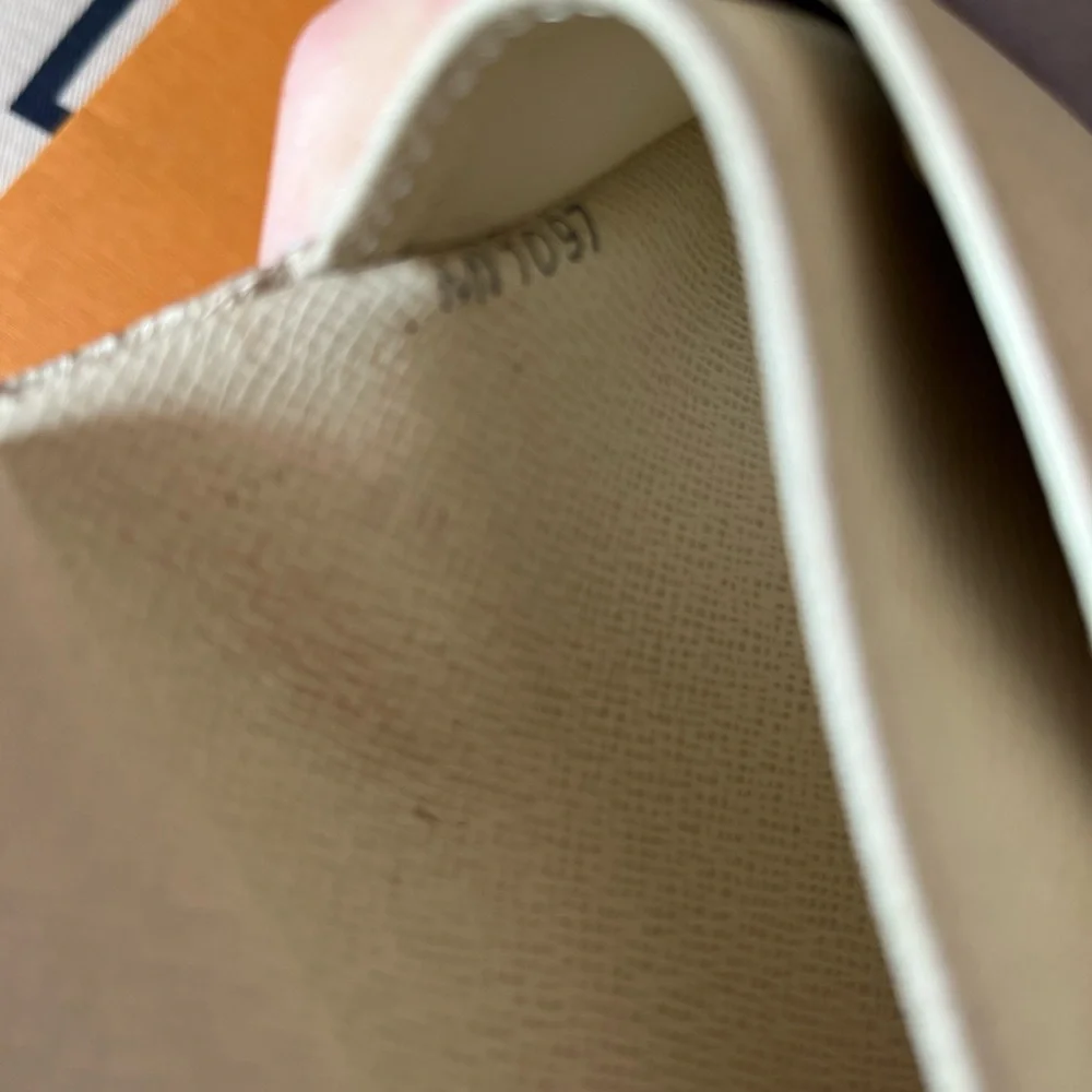Louis Vuitton Damier Azur Canvas Checkered Wallet - Cream & Blue